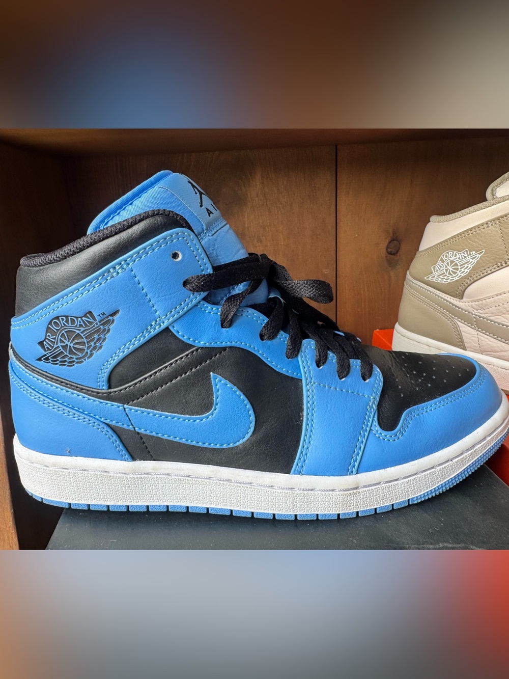 Nike Air Jordan 1 Mid in Blue and Black